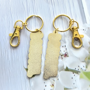 Làm cho logo của riêng bạn Hợp kim kẽm vòng chìa khóa cứng men Keychain tùy chỉnh kim loại móc khóa thư logo khắc Keyring personalizad - Product Image 2