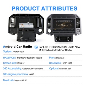 Radio para Auto Navihua con Android y Carplay, Actualización de Unidad Principal Antigua a Nueva para Ford F150 2015-2020, Radio con Pantalla Táctil Multimedia de 12.95 Pulgadas - Product Image 6