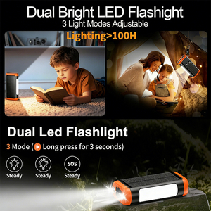 ALECTER 2026 Nouveau Modèle 66800mAh Banque d'alimentation solaire ABS à manivelle 22.5W Charge rapide Lampe torche Boussole Portable d'urgence - Product Image 3