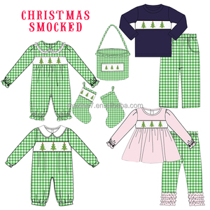 Ingrosso Inverno Abbigliamento Bambina di Natale Set con lettera di ricamo a quadri rosso modello ragazze 2 pezzi - Product Image 6