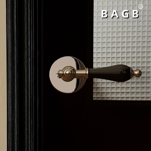 <strong>French</strong> Modern Bathroom <strong>Lock</strong> Antique Glass Door Handle with Mute Ceramic Bright Silver or Gold Magnetic Door <strong>Lock</strong> - Product Image 2