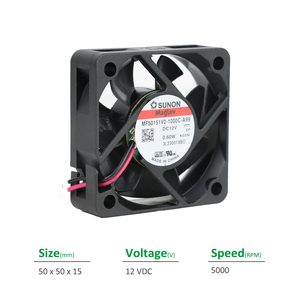 Ventilateur axial SUNON MF50151V2-1000C-A99 électrique OEM ODM 50x50x15mm 12VDC 42mA 0.60W 5000RPM 13.0CFM à roulement à billes pour armoire et onduleur - Product Image 2