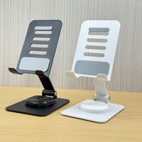 Nouveau support de téléphone portable et tablette multifonctionnel en métal, support de bureau avec rotation à 360 degrés pour téléphones mobiles