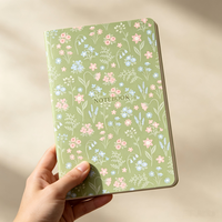 Carnet A5 à couverture rigide, imprimé floral pastel personnalisé, journal d'écriture, papeterie pour cadeau