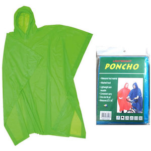 Poncho de pluie léger en PEVA promotionnel avec cordon de serrage sur le capuche pour festival - Product Image 6