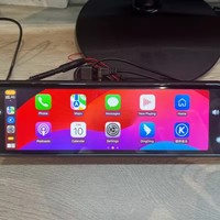 Relee Dash Cam Carplay 4k Kamera Depan Belakang DVR Layar Cermin Sentuh Penuh Sudut Lebar 9.66 Inci Kamera Penglihatan Malam Perekam Mobil