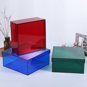 Boîte de rangement en <span class=keywords><strong>acrylique</strong></span>, plexiglas transparent personnalisé, boîte à chaussures en <span class=keywords><strong>acrylique</strong></span> avec couvercle - Product Image 2