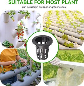 Pots en filet perforé en PVC pour hydroponie de jardin, pots ronds en filet, pots pour culture hydroponique, réutilisables, écologiques, 400 ml - Product Image 5