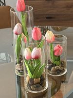 Vases hauts en acrylique transparent pour bouquets de fleurs élégants anti-éclats, décoration de centre de table pour mariage, vente en gros