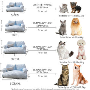 Haustier-Sofa Großhandel Ganzjährig Universell Abnehmbar Waschbar Katzenbett Hundehütte Wasserdicht Atmungsaktiv Eisseide Katzennest Jiangsu - Product Image 3