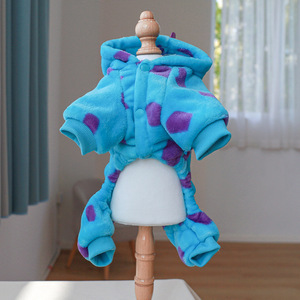 Manufacturer Wholesale Winter Warm Cute Funny Cotton Dinosaur Cosplay Costumes Coat <b>Pet</b> <b>Clothing</b> for Small Dogs Puppy Clothes - Product Image 4