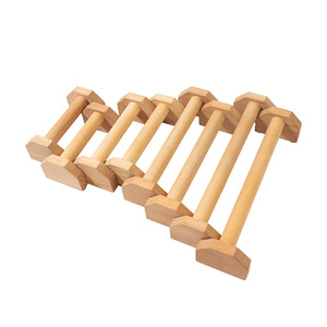 Parallettes per Ginnastica e Calisthenics, Barra per Handstand in Legno, Attrezzi per Fitness ed Esercizi, Attrezzatura per Allenamento, Supporto a Doppia Asta per Flessioni - Product Image 5