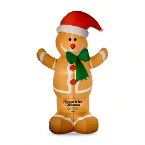 Decoración Navideña Inflable de Hombre de Jengibre, Decoración para Jardín Exterior, 6 Pies de Altura, Iluminada, para Exhibición Navideña - Product Image 1