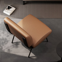 Canapé-lit moderne et simple, contemporain, durable, en cuir, avec pieds en métal, pour salon