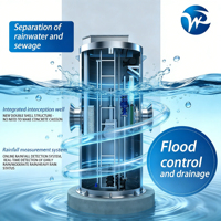 Station de traitement des eaux pluviales intégrée et préfabriquée entièrement automatisée avec moteur, capacité 6000m³/h, séparation des eaux pluviales et des eaux usées