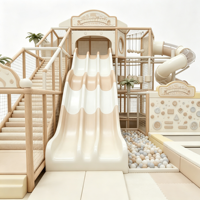 Aoleao Aire de jeux intérieure personnalisée Serene avec toboggan en spirale, piscine à balles, mur d'escalade, trampoline pour enfants, jeux souples certifiés CE TUV CPC