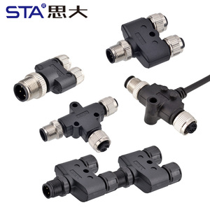 M12 Y T <span class=keywords><strong>Type</strong></span> Y T Splitter 4 5 6 Pin <span class=keywords><strong>a</strong></span> B D Code Mâle à Femelle Capteur Adaptateur Connecteur 22AWG * 5C - Product Image 1