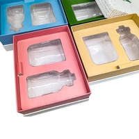 Boîte-cadeau en papier de luxe écologique de haute qualité, base rigide et couvercle en carton avec logo personnalisé et impression en relief par fenêtre transparente