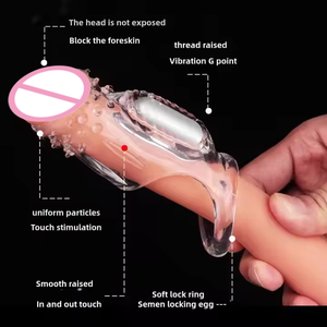 3D Dreidimensionale Partikel umwickeln den Penis, stark vibrierendes G-Punkt-Kondom, dick und fest, für Männer - Product Image 3