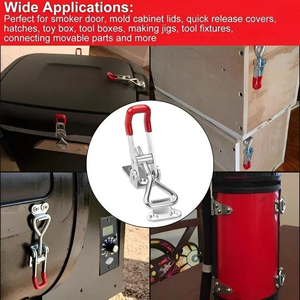Heavy-Duty Iron Adjustable for Buckle Cabinet Pull Rod Handle Clip <strong>Quick</strong> <strong>Clamp</strong> Door Bolt Type Accessory with Bag Packaging - Product Image 5