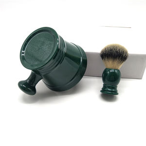 ชุดโกนหนวดสำหรับ<span class=keywords><strong>ผู้ชาย</strong></span>แบบ2-in-1พร้อมที่ใส่แปรงอะคริ<span class=keywords><strong>ล</strong></span>ิกที่โกนหนวดชามสบู่ผมสังเคราะห์แปรงเคราสีเขียว JDK - Product Image 6