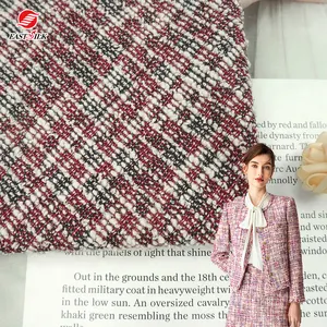 Manufacturer Fabrics Wholesale TC Polyester Cotton Spandex Jacquard Knit Jacket Clothes Dress Fabric