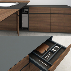 Escritorio Ejecutivo de Oficina Moderno, Diseño de Lujo, Madera Maciza con <span class=keywords><strong>Chapa</strong></span> de MDF Pintada - Product Image 5