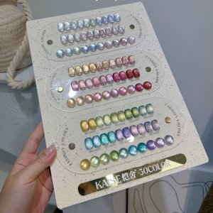 Set de Pegamento para Uñas Ojo de Gato <span class=keywords><strong>KAISE</strong></span> de 30 Colores, Nueva Moda en Arte de Uñas en 2026, Pegamento UV No Tóxico, Libre de HEMA y TPO - Product Image 1