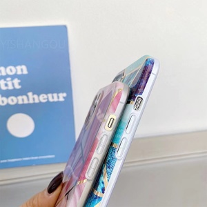 Funda de teléfono de lujo para mujer, cubierta trasera con estampado IMD para iPhone 13 12 11, accesorios de mármol galvanizado - Product Image 4