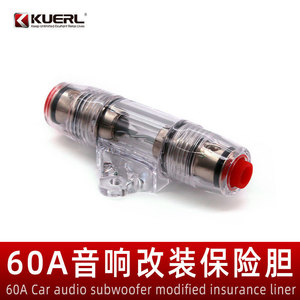 KUERL ที่ใส่ฟิวส์ 80x18 มม. โลหะผสมสังกะสี สายไฟฟ้าเสียงรถยนต์ ท่อฟิวส์ พร้อมซีลยาง สำหรับระบบไฟฟ้าในรถยนต์ - Product Image 5