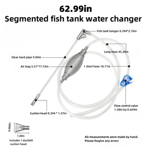 Groot Aquarium Sifon Vacuüm Grind/Zand Wassen En Water Verversen Reinigingsset Met Verlengbuis Aquarium - Product Image 1