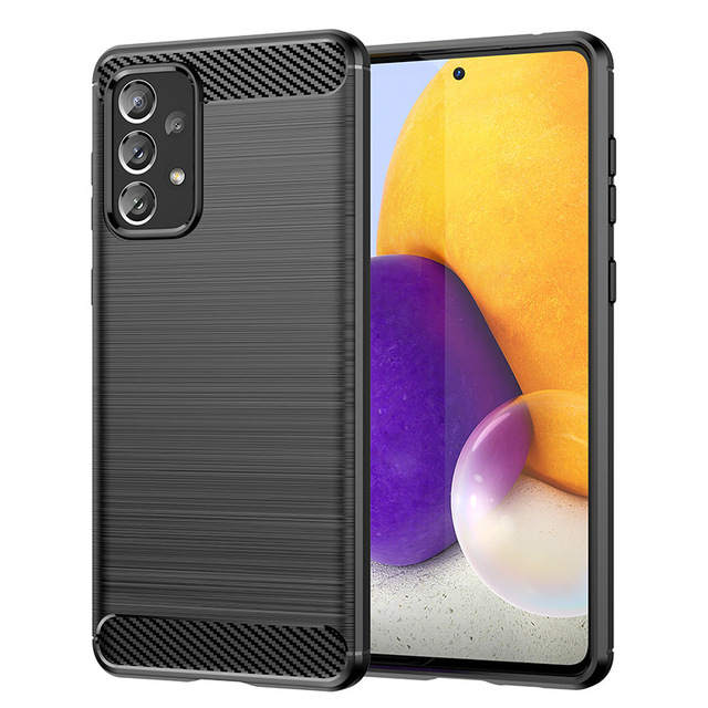 Phone case for Samsung A73 A13 4G 5G A33 A53 A03S A03Core Carbon Fiber Soft TPU Mobile Phone Case