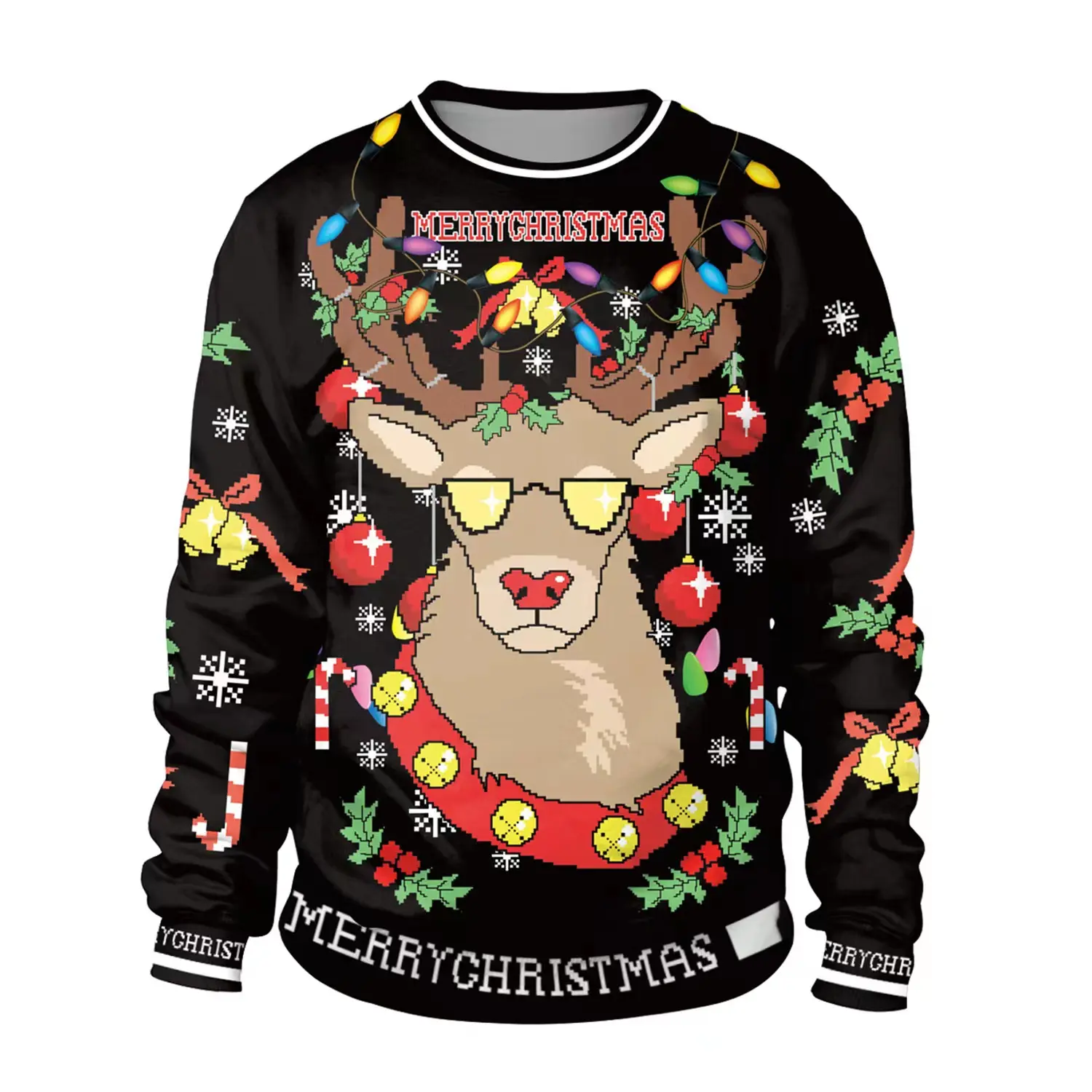 All Over Print Crewnecks Christmas Hoodies Winter Hoodie Sweatshirts For Men's Custom Unisex
