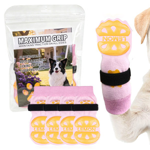 PAIPET Rutschfeste Hundesocken mit Verstellbaren Riemen Pfotenschutz Grip-Socken für Innen- und Außenbereich Hunde - Product Image 2