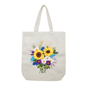 Kit de broderie à l'aiguille pour débutants Techniques de point de croix <span class=keywords><strong>sur</strong></span> sac fourre-tout en <span class=keywords><strong>toile</strong></span> de coton Fournitures d'artisanat - Product Image 6