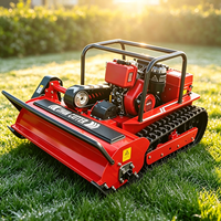 Nouvelle tondeuse robot chenillée télécommandée tout-terrain R100 1m avec moteur diesel 45 °   Climatisation des pentes pour les travaux agricoles
