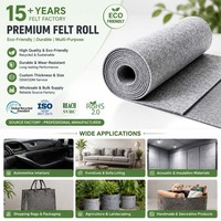 Tela de Fieltro 100% Poliéster, No Tejida, Ecológica, Lisa, Ligera y Transpirable, para Uso Industrial, en Rollo