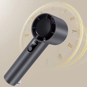 3000mAh 100 Speed Wind Digital Display Led Flashlight USB Electric Custom Rechargeable Portable Fan <b>Hand</b> Held <b>Mini</b> Turbo Fan - Product Image 5