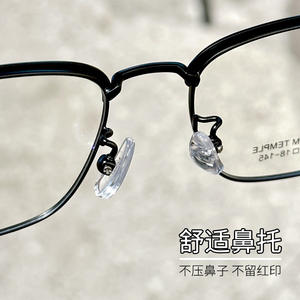 Monturas de Gafas Retro de Media Montura para Hombre, Titanio Puro, Rectangulares 2125, Ligeras, Origen Danyang - Product Image 5