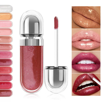 Gloss à lèvres liquide brillant nacré, imperméable, longue durée, anti-adhésif, style mignon, base transparente, boîte personnalisable, vente chaude