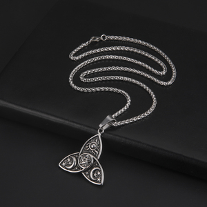 Wicca soleil étoile lune pendentifs ne se décolore jamais en acier inoxydable lien chaîne colliers pour hommes Viking bijoux Zircon principal pour les mariages - Product Image 6