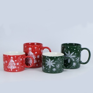 OEM personalizable copo de nieve de Navidad pantalla impresa <span class=keywords><strong>taza</strong></span> de café de cerámica para las estaciones festivas - Product Image 2