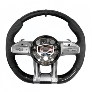 Volant en cuir et fibre de carbone véritable Xing Yao <span class=keywords><strong>Mercedes</strong></span> <span class=keywords><strong>AMG</strong></span> pour GT CL CLS CLA E S C36 G63 C43 ML <span class=keywords><strong>SL</strong></span> W204 W213 W211 W205 - Product Image 5