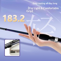 Canne à pêche Weihai Rod 3 Tips 30T en carbone, 2,1 m, 183,2 g, ML/M/MH, charge maximale 6 kg, spinning, casting, eau douce, eau salée, bar, brochet, OEM
