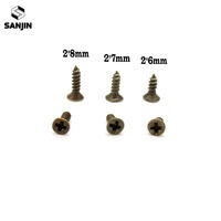 Vis autotaraudeuses à tête fraisée en acier au carbone noir 2*6mm, 2*7mm, 2*8mm, 2.5*8mm, 2.5*10mm pour meubles et quincaillerie de boîtes en bois