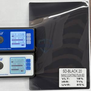 Film pour fenêtres SD-BLACK 20 PET Nano Céramique 2MIL, <span class=keywords><strong>prix</strong></span> d'usine, film teinté pour fenêtres, blocage UV, noir - Product Image 2