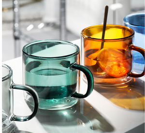 Mugs isothermes à double paroi DFM01 250ml, transparents, bleu clair, vert, rose, ambre, turquoise, promotion, cadeaux. - Product Image 5
