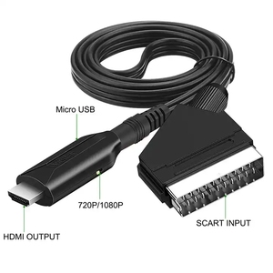 <span class=keywords><strong>Adaptateur</strong></span> convertisseur vidéo/audio <span class=keywords><strong>USB</strong></span> Scart HD 720P/1080P avec conducteur en cuivre nu et gaine en PVC pour téléviseur HD, moniteur, projecteur - Product Image 2