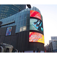 Filet de rideau Led Flexible mur vidéo fond de bâtiment extérieur écran d'affichage en maille transparente pliable pour la publicité