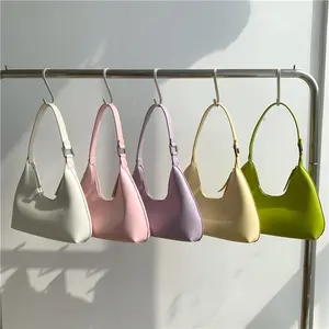 Sacs à bandoulière en cuir Pu couleur bonbon de haute qualité pour femmes, nouvelle marque de luxe, sacs à main de créateur, sacoche sous les bras pour dames, 2022